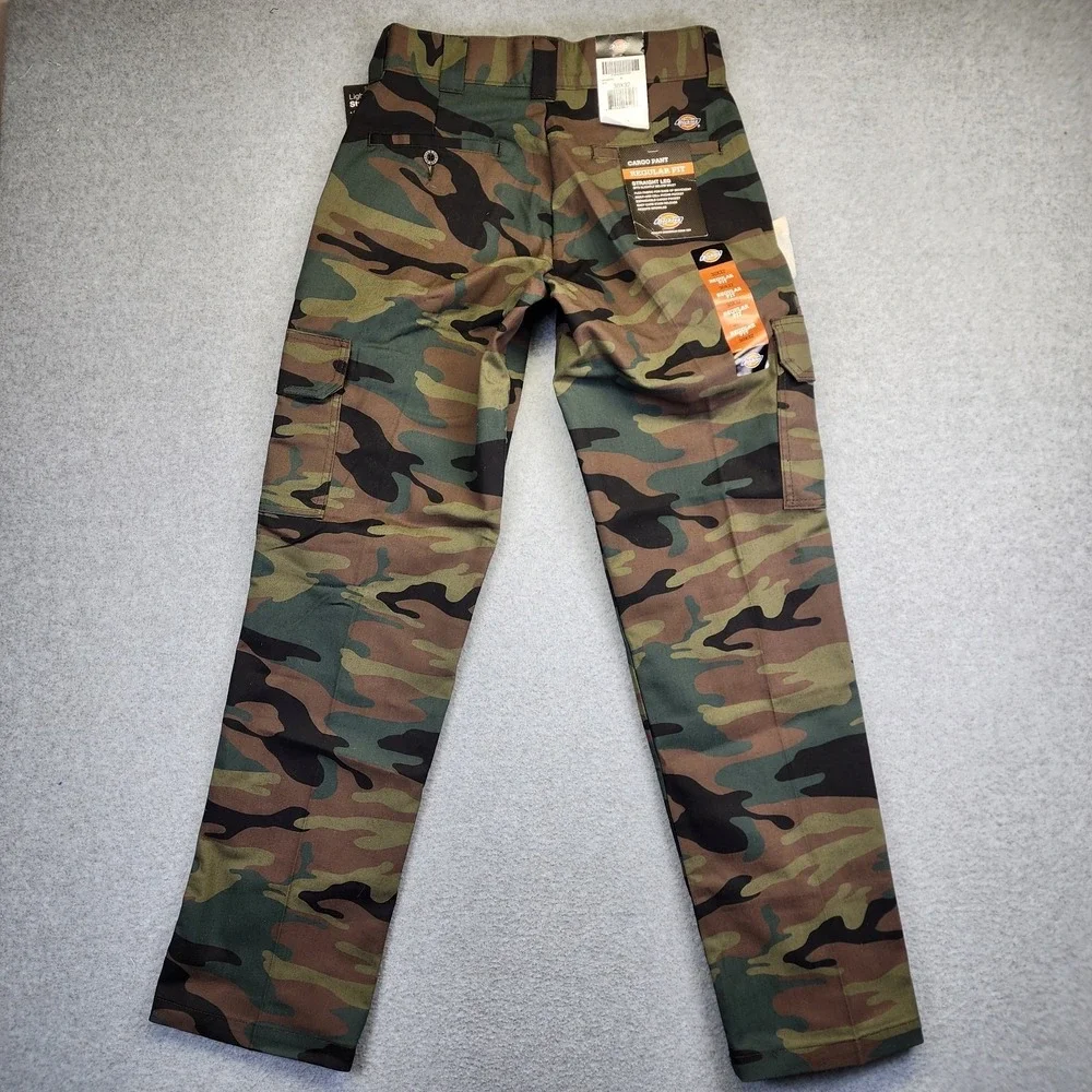 NEW Dickies Mens 30x32 Camo Cargo Work Pants FLEX Regular Fit Straight Leg - Picture 4 of 14